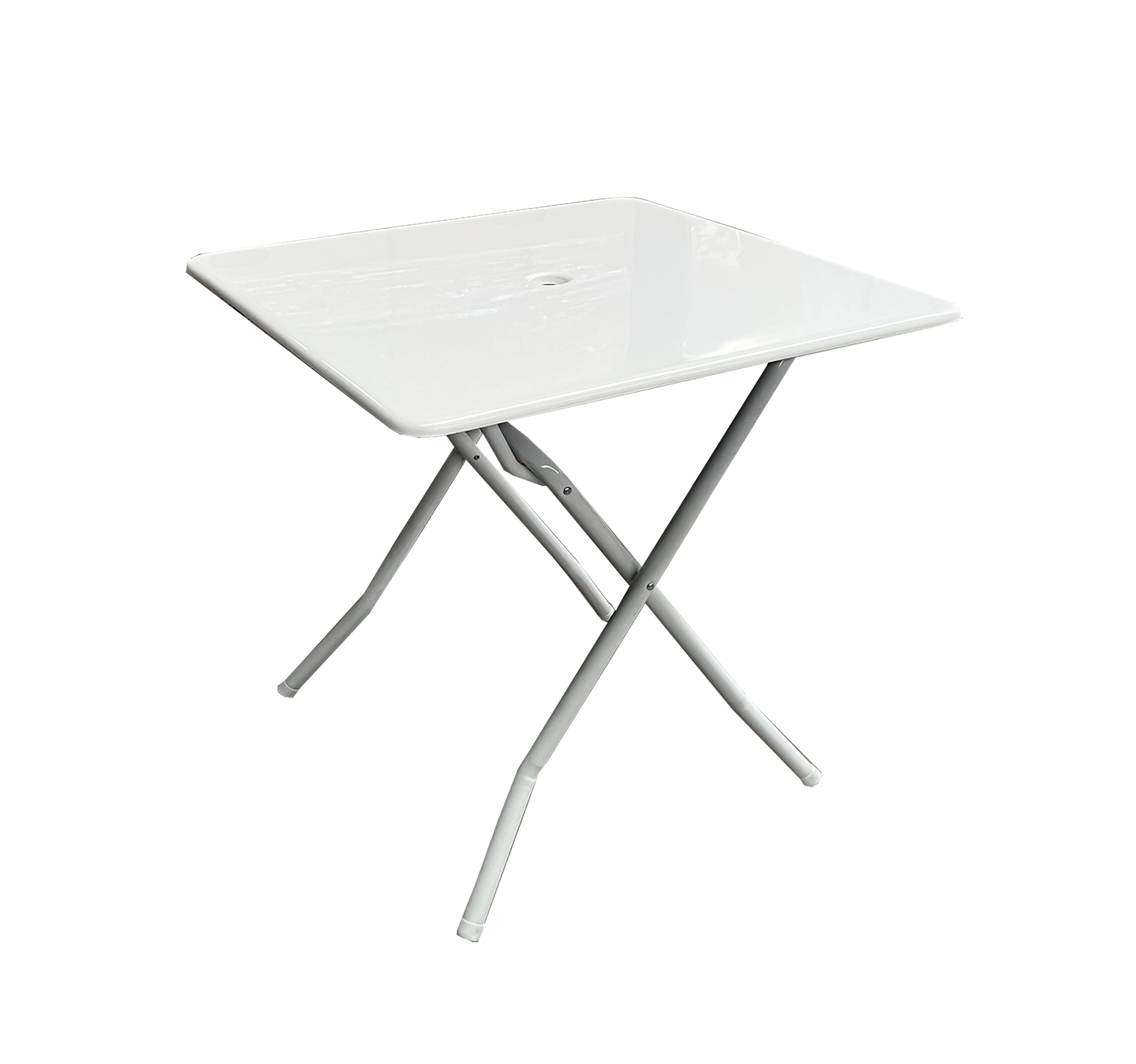 05. Mesa Plegable Cuadrada Tapa de Vidrio